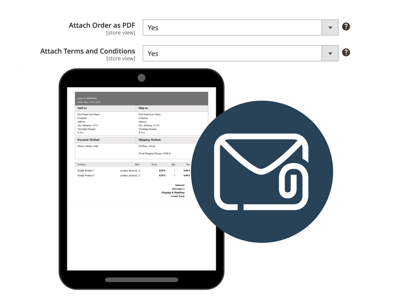 Automatic Order, Invoice, Shipment, Packing Slip and Credit Memo email attachments in Magento 2