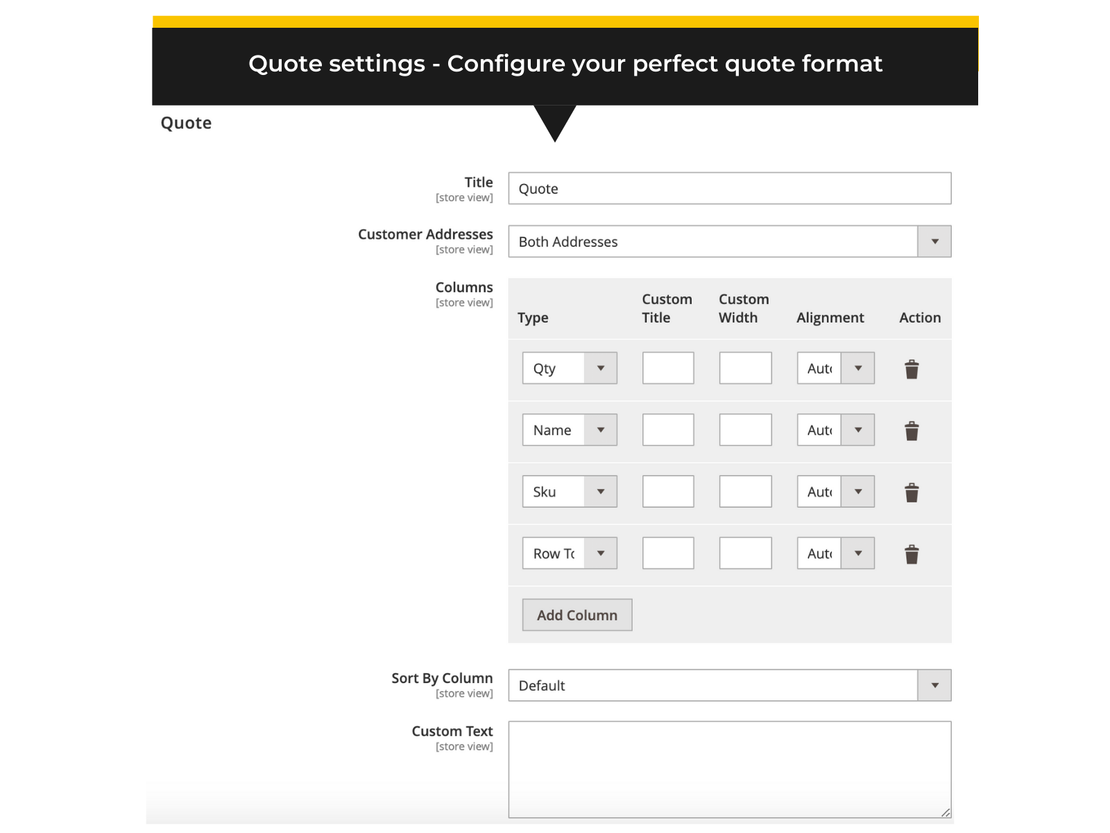 Customer quote settings in Magento 2 backend (Thumbnail)