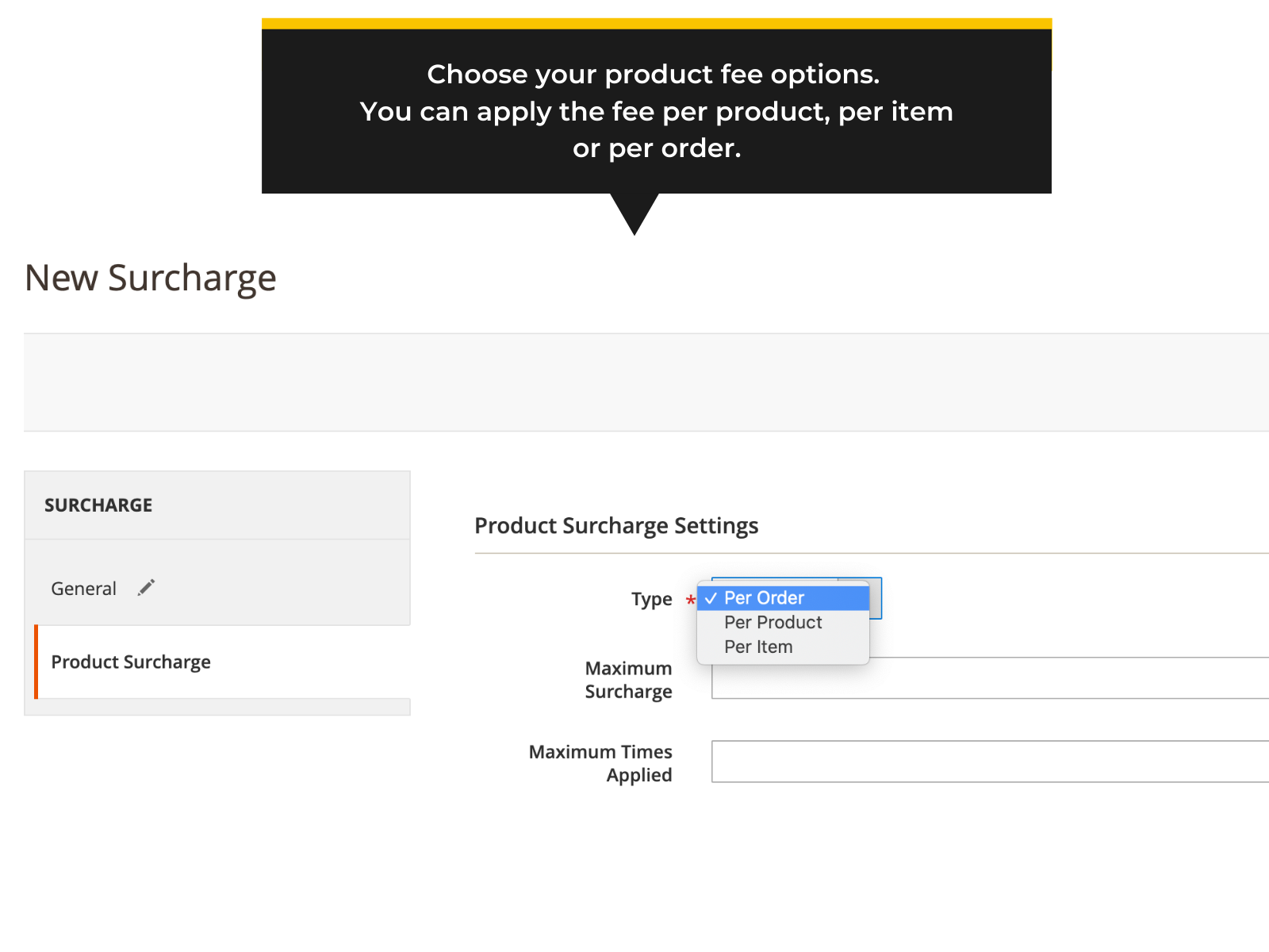 Set up a per order fee, per item fee or per product fee (Thumbnail)