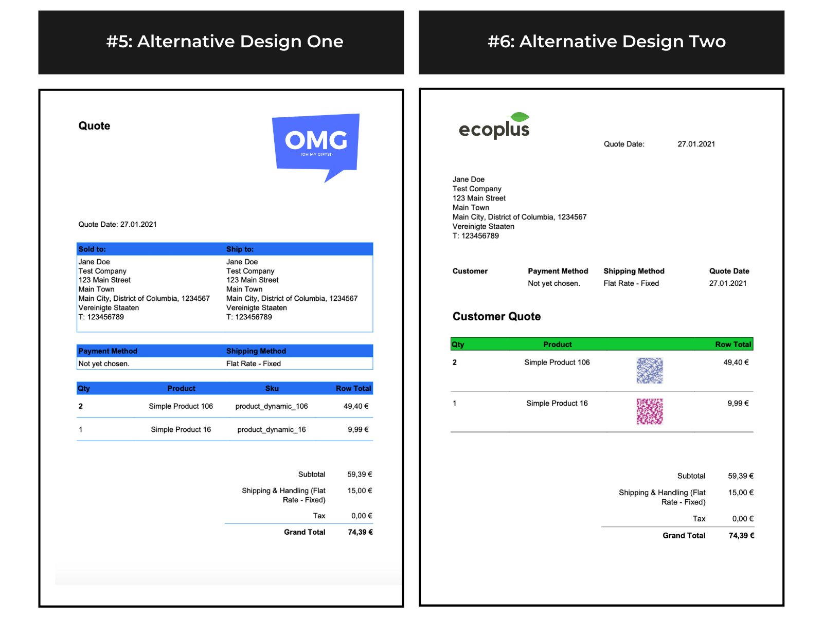 Example B2B quotations in Magento 2 (Thumbnail)
