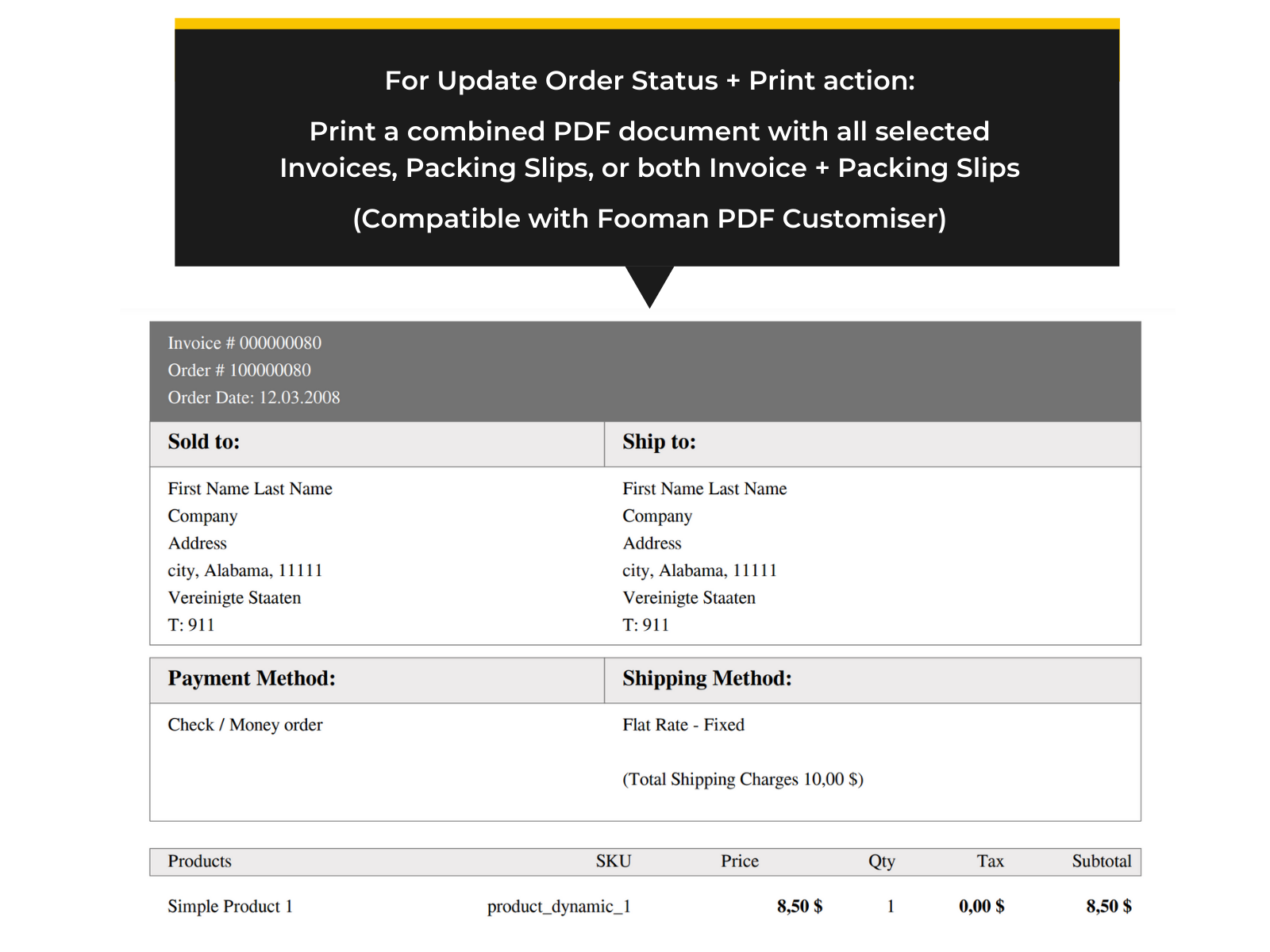 Bulk order status update and print orders in Magento 2 (Thumbnail)