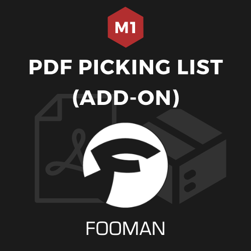 PDF Picking List  (add-on to Pdf Customiser) - Magento 1 