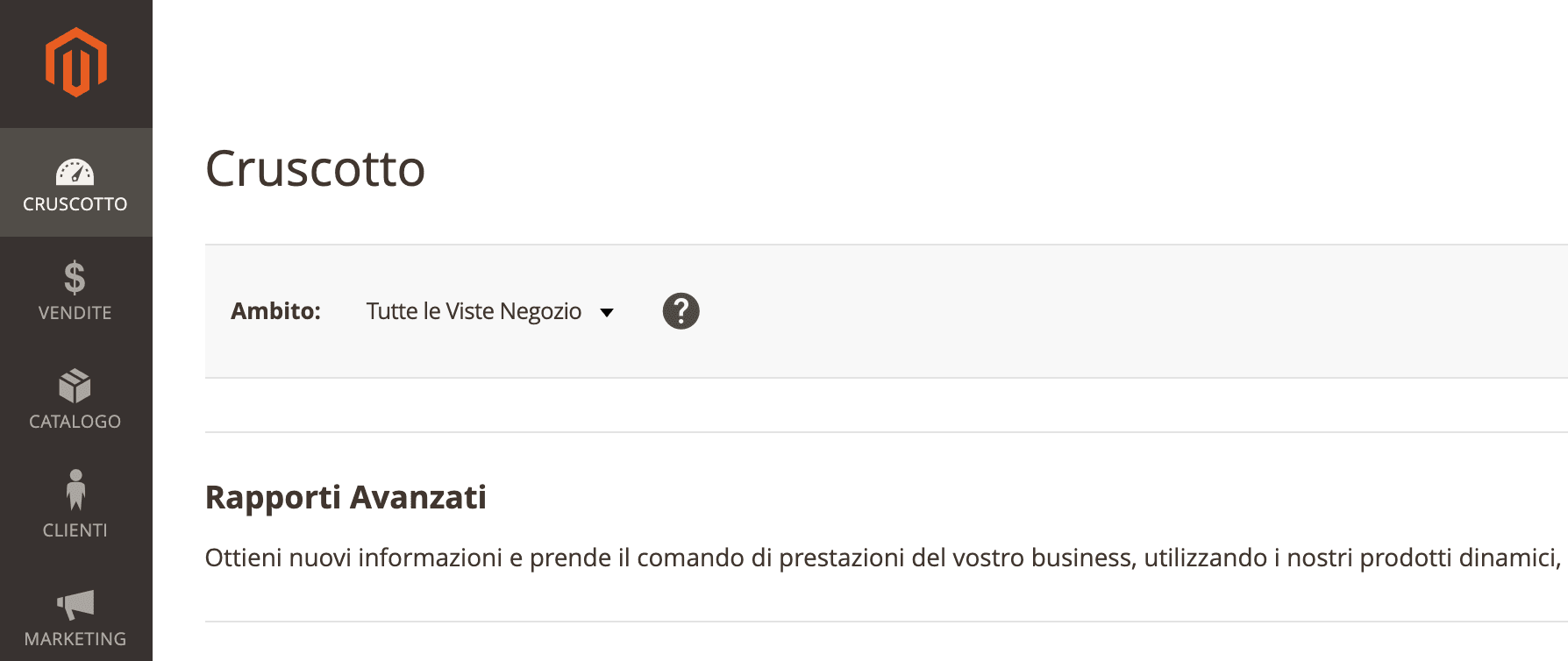 Translated Magento Admin