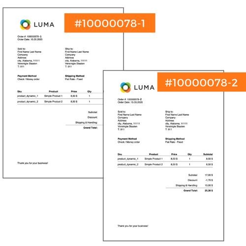 Automate Magento 2 order invoice numbering using our Same Order Invoice Number extension Duplicate separation will be used with the Magento 2 Same Order Number extension