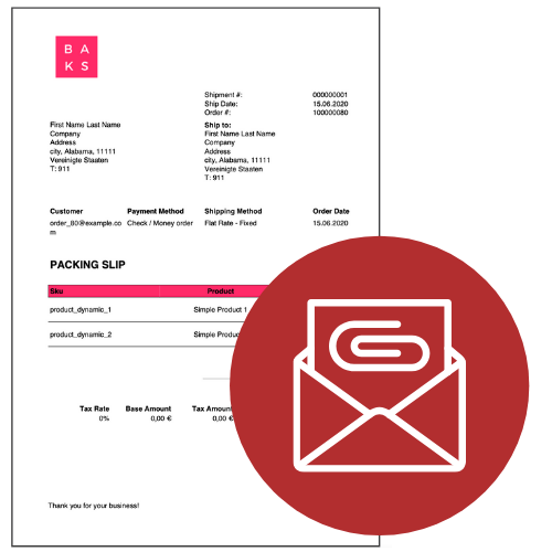 Automatically attach pdf templates to Magento 2 emails Attach PDF templates to sales emails using PDF customiser extension