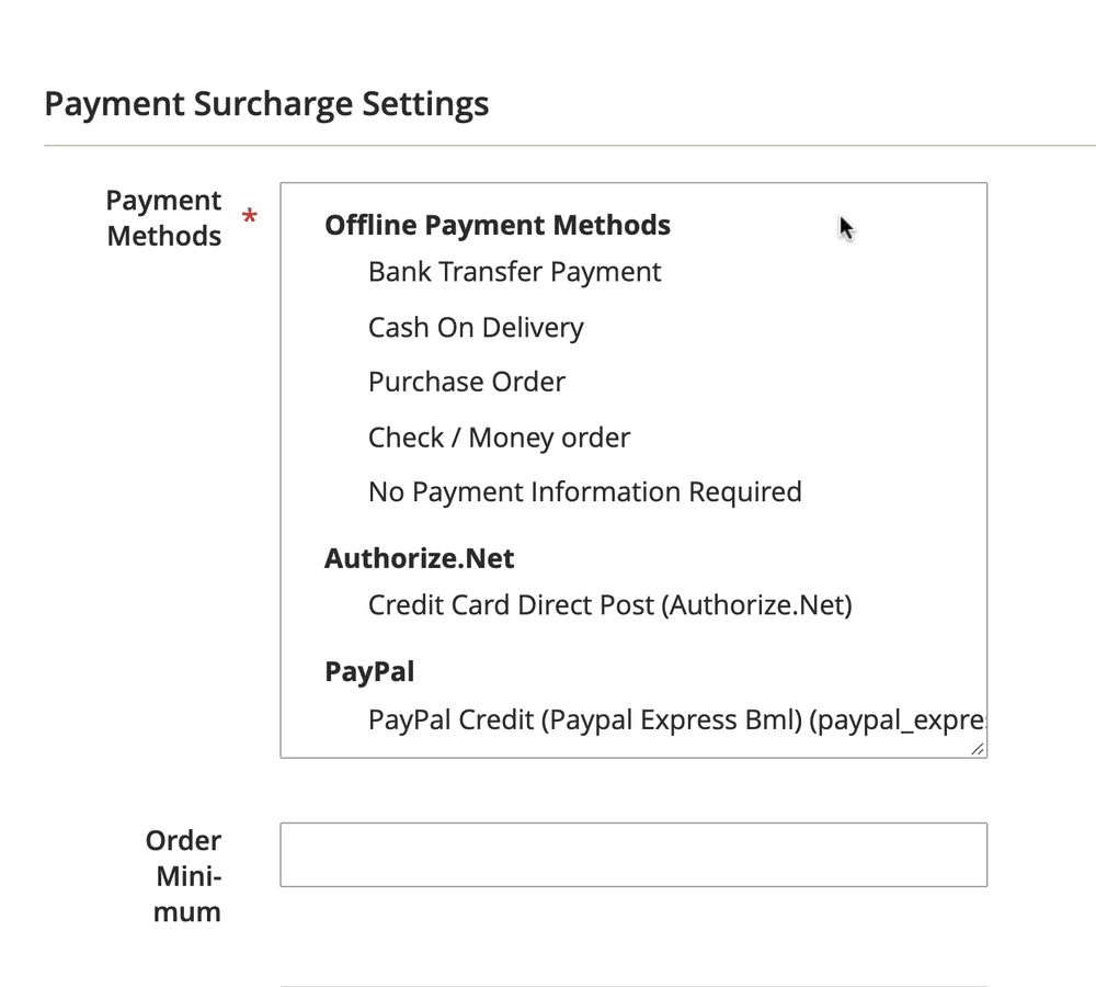 Quick and easy to use backend settings in Magento 2 Payment Surcharge extension Easily add, manage and delete surcharges in minutes using our Magento 2 Payment Surcharge extension