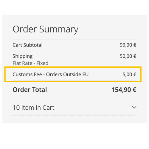 Magento 2 surcharges are automatically displayed in Magento 2 Shipping extra fee extension for Magento 2