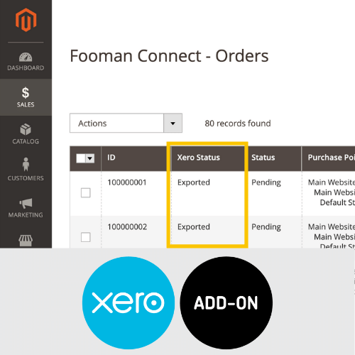 Export Magento 2 orders, credit notes, customer data and sold products (items) to Xero using our Magento 2 Xero Accounting Extension